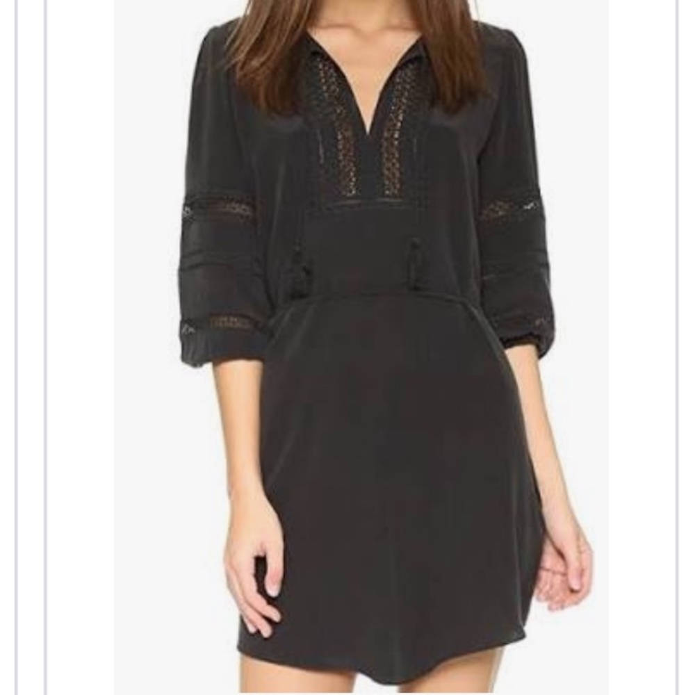 Joie Aldiz Black Silk Dress